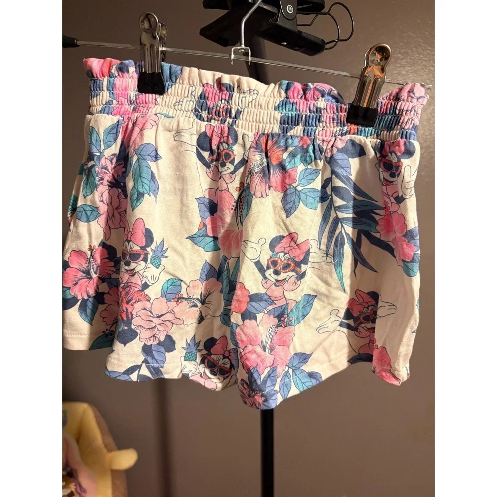 GAP Kids Girls White Minnie Mouse Shorts, Draw String Tie, Sz 5 yrs